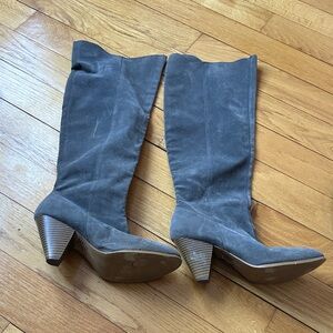 Stylish Over the Knee Gray Boots